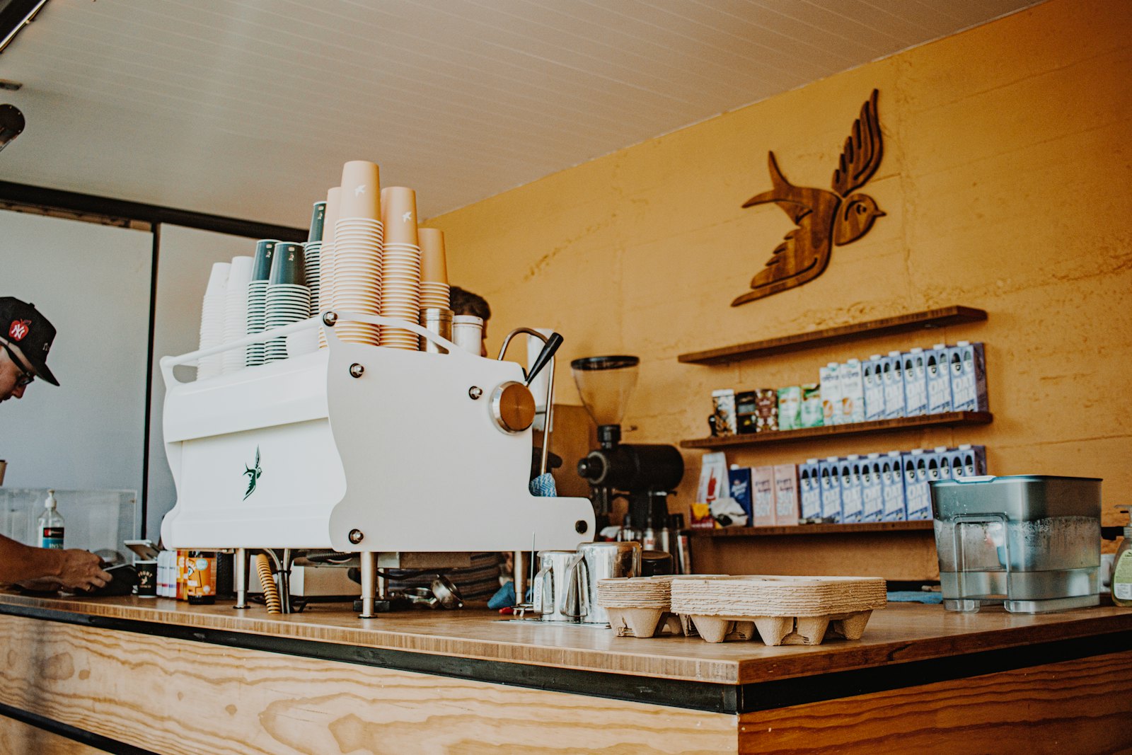 Espresso setup on a counter