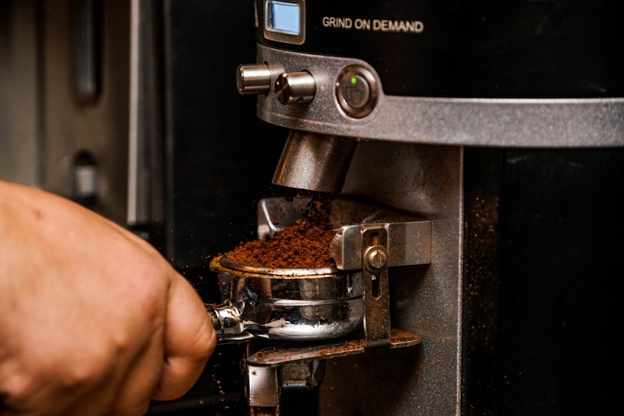Black home espresso machine